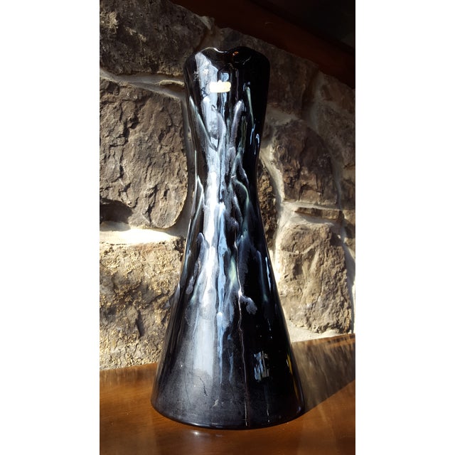 Vintage Royal Haeger Glossy Black Pitcher Vase Chairish