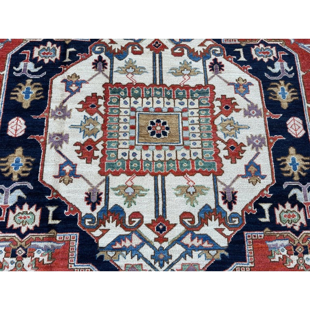 This beautiful 100% wool hand-knotted Oushak rug is a Brand New piece, Handmade by Afghan Turkmen women in the Kabul of...