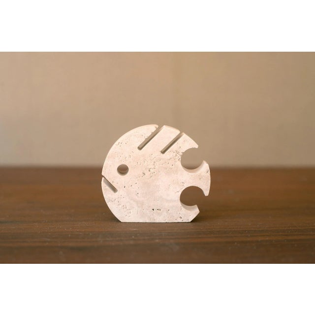 Vintage Italian Fratelli Mannelli Travertine Fish & Camel Figurines - a Pair For Sale - Image 4 of 6