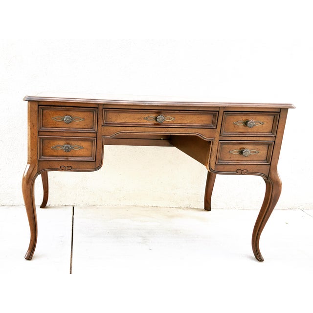 Original Vintage Sligh Furniture Leather Top Writing Desk Chairish