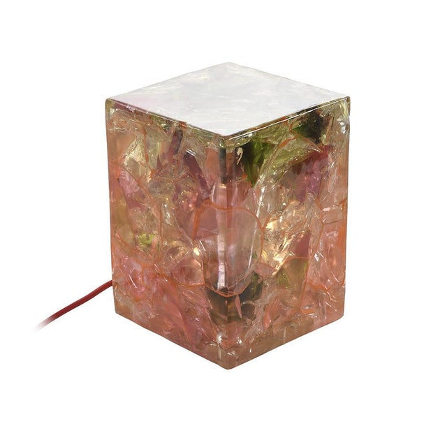 Vintage Fractal Resin Lamp For Sale - Image 6 of 6