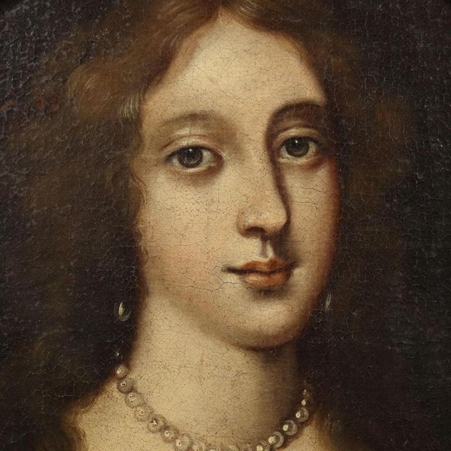 Northern European Artist, Portrait of a Woman with Sheet Music, Oil on Canvas For Sale - Image 4 of 10