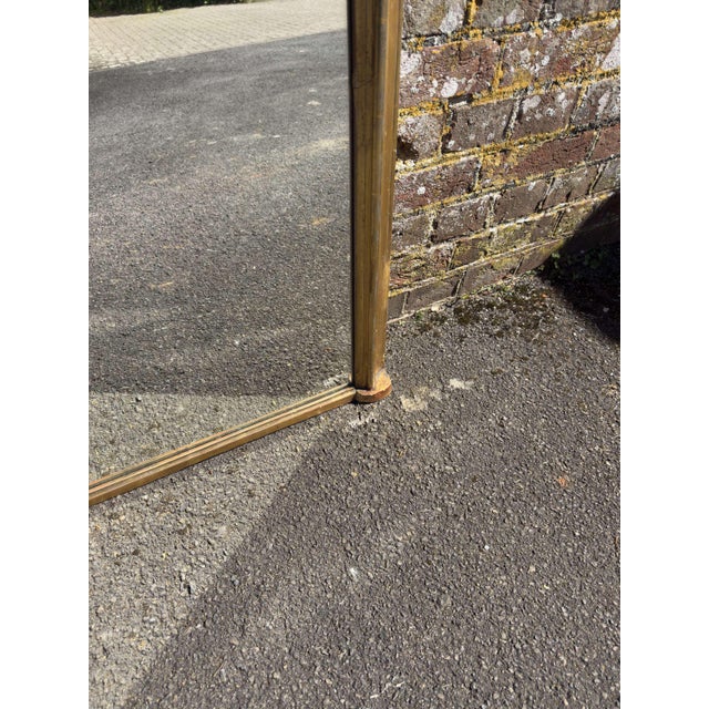 Large Antique English Shaped Top Gilt Overmantle Mirror, 19th Century For Sale - Image 4 of 7