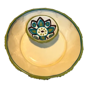 1970s Dennis East Chip & Dip Bowl