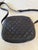 Judith Leiber Vintage Judith Leiber Black Quilted Leather Crossbody Handbag With Gold Tone Hardware For Sale - Image 4 of 5