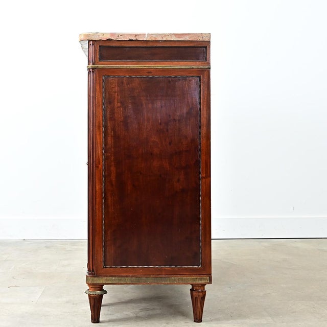 Wood French 19th Century Birdseye Maple and Marble Top Buffet For Sale - Image 7 of 17