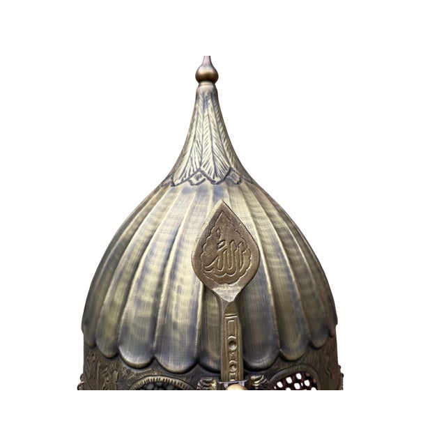 Gothic Solid Brass Engraved Chichak Helm For Sale - Image 3 of 13