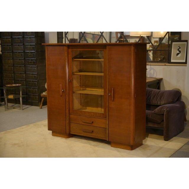 Vintage Oak Display Cabinet, 1940s For Sale - Image 10 of 10