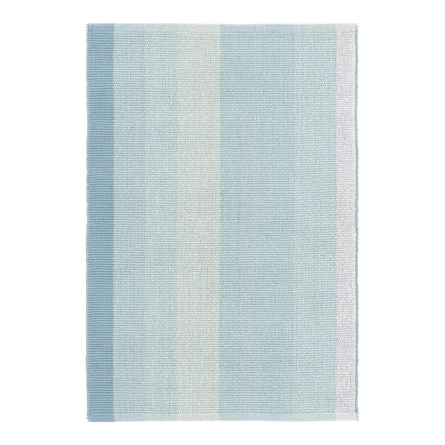 Dash & Albert by Annie Selke Shore Stripe Woven Cotton Rug, 2'6" x 12' For Sale
