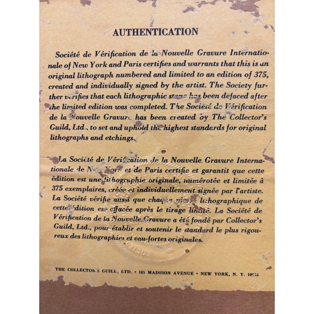 Scarlet 1970s Guy Charon Tulipes Au Pot d'Etain Lithograph 266/375 - Framed For Sale - Image 8 of 8