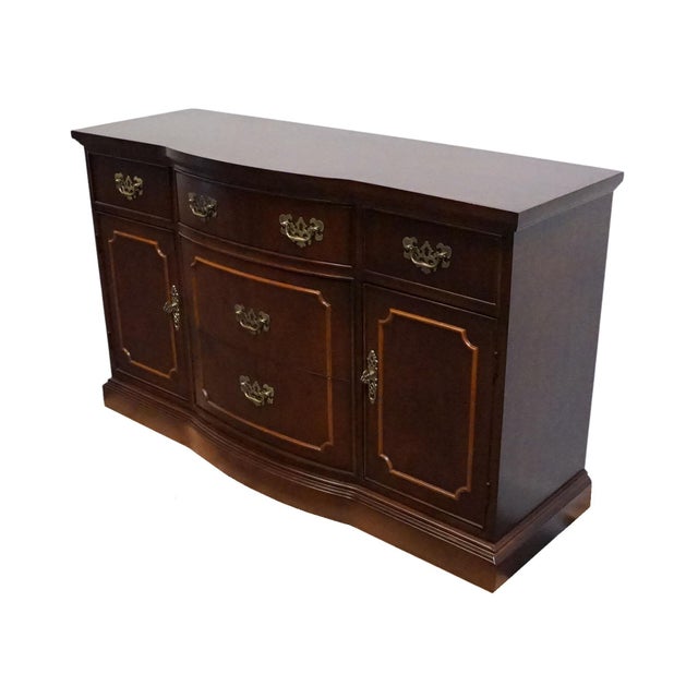 Bernhardt Bernhardt Furniture Solid Mahogany Traditional Colonial Revival 51" Serpentine Buffet 238-110 For Sale - Image 4 of 15