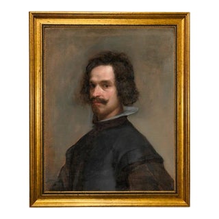 "Portrait of a Man, Possibly a Self-Portrait" Contemporary Reproduction Print on Canvas After Velázquez, Framed For Sale