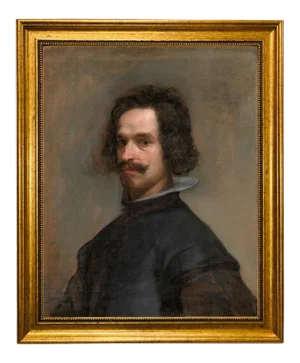 "Portrait of a Man, Possibly a Self-Portrait" Contemporary Reproduction Print on Canvas After Velázquez, Framed