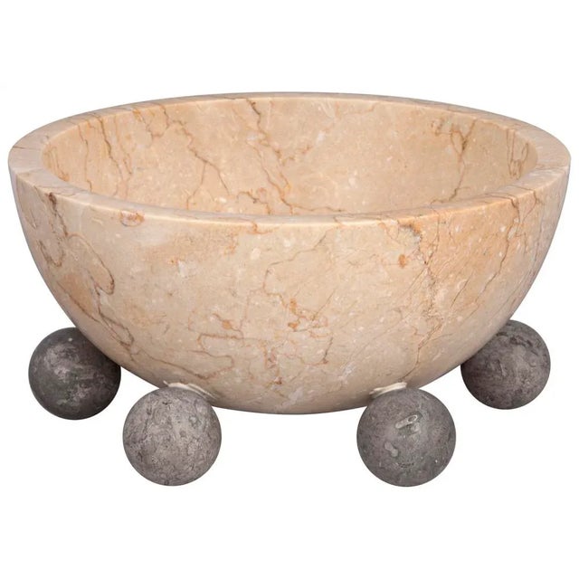 NOIR Bala Bowl, White Marble For Sale - Image 9 of 9