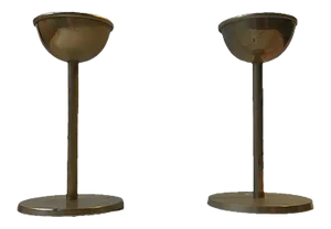 Mid-Century Danish Brass Candlesticks from Cawa, 1970s, Set of 2