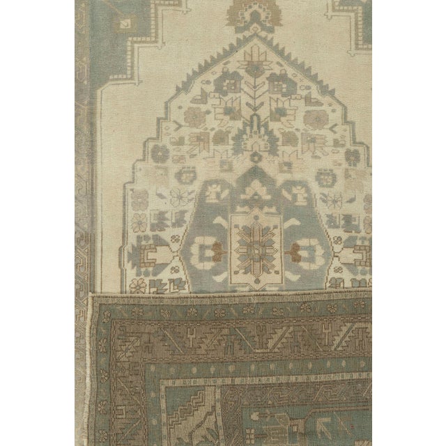Green Vintage Circa 1940 Turkish Oushak Tash Rug 6ft X 10ft 5in For Sale - Image 8 of 9