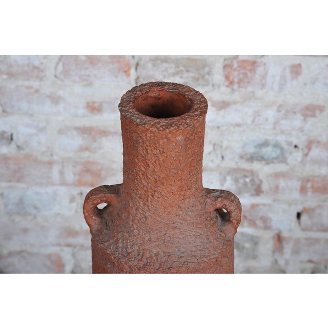 This original ceramic vase originates from 1940s Czechoslovakia and stylistically belongs to the Art Deco / Mid-Century...