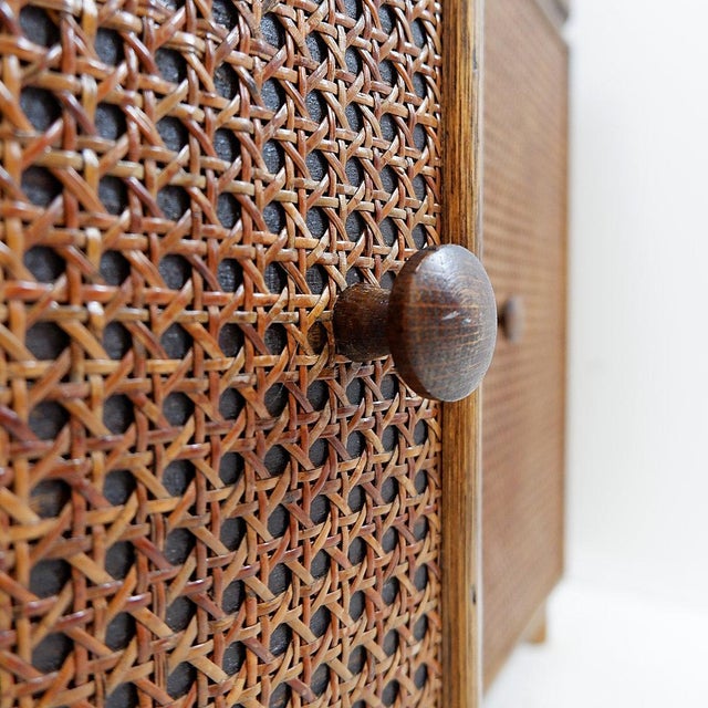 Wood Mid-Century Bamboo and Cane Sideboard, 1960s For Sale - Image 7 of 16