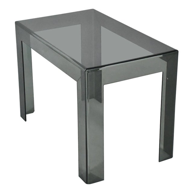 Les Prismatiques Smoked Lucite Side / End Table For Sale