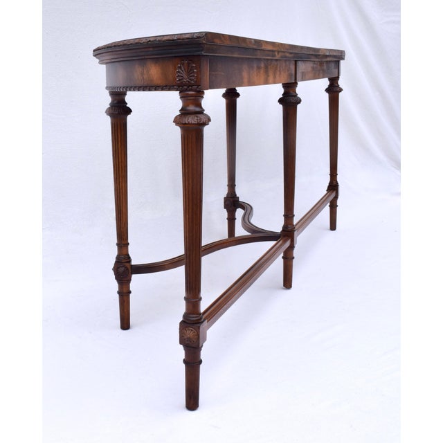 1960s Monumental French Style Demilune Console Table For Sale - Image 9 of 12