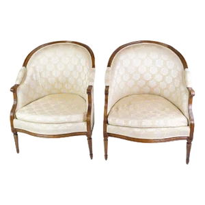 Set of Louis Seize Chairs in Polished Mahogany
