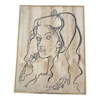 1980s Lithograph "Paloma in Satin" by Francoise Gilot, Framed For Sale