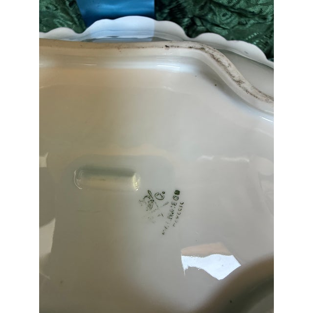 White 1930s Art Deco Candy and Fruit Bowls. Hand Painted - 2pc For Sale - Image 8 of 8