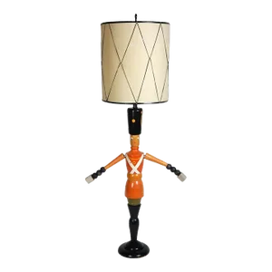 1940s Large French Art Deco Era Polychrome Toy Soldier Lamp