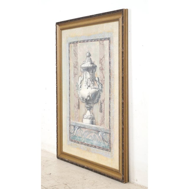 Traditional Framed Neoclassical Revival Urn Illustration Print For Sale - Image 3 of 8