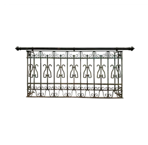 Balcony Wrought Iron Railing Antique Art Nouveau - Art Moderne Style