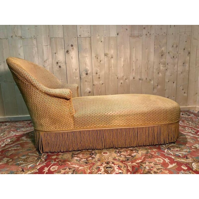 Napoleon III Style Velvet Daybed For Sale - Image 3 of 12