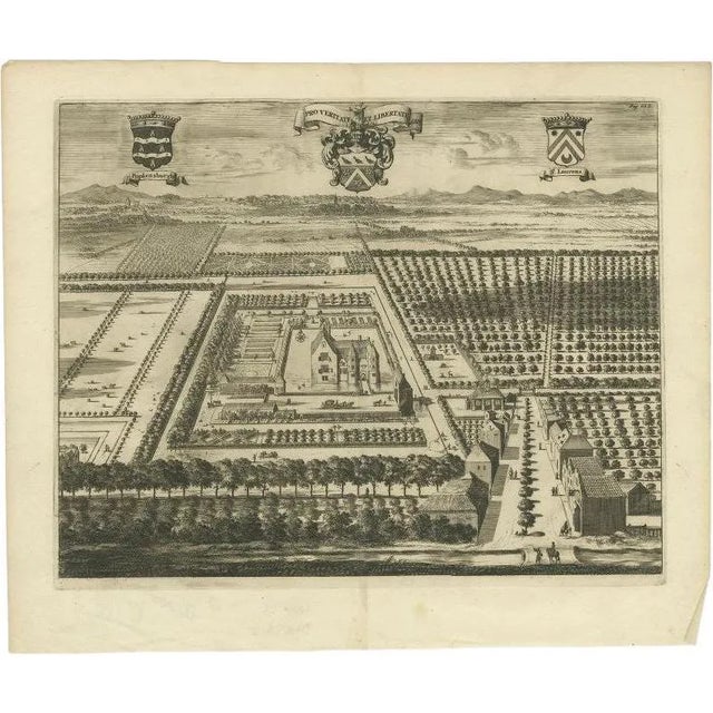 Smallegange, The Popkensburg Estate, 1696, Engraving For Sale
