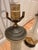 Mid 20th Century Mid-Century Modern Attributed to Fortune Lamp Co. Frosted Glass & Gilt Table Lamps, Pair For Sale In Boston - Image 6 of 9
