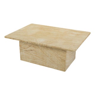 Post-Modern Sandstone Coffee Table, c 1990s For Sale