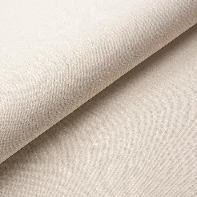 Schumacher Sample - Schumacher Performance Linen Wallpaper in Porcelain For Sale - Image 4 of 4