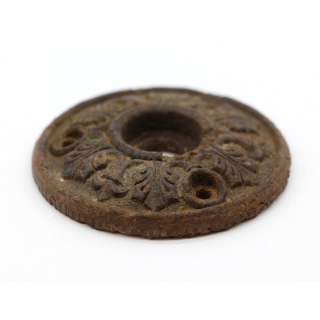 Traditional Pair of Carved Wood Radial 2 In. Door Rosettes For Sale - Image 3 of 5