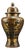 Bronze Ginger Jar With Gold & Silver Inlay - Archaic Lidded Urn For Sale