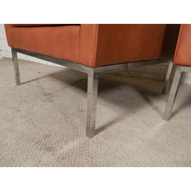 Metal Mid-Century Modern Milo Baughman Inspired Chairs by Alma For Sale - Image 7 of 11