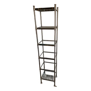 Etagere in Polished Nickel for Sale For Sale