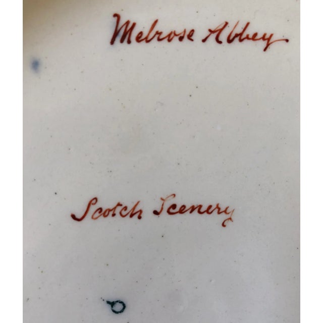 Copeland Blue and White Scottish Platter of Melrose Abbey For Sale - Image 4 of 7