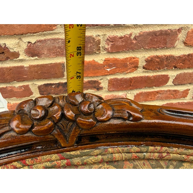 Wood Pair of Vintage Ethan Allen French Louis XVI Style Bergères Armchairs. For Sale - Image 7 of 17