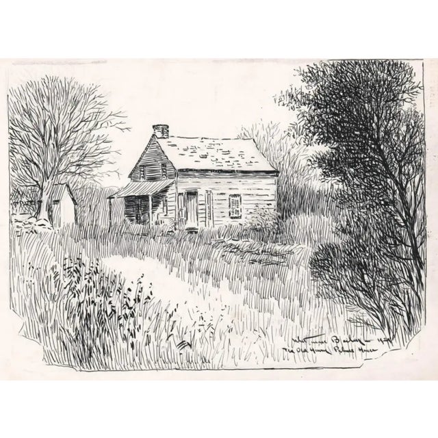 Traditional 1929 Whitman Bailey Henry Palmer House Stamford Connecticut Drawing For Sale - Image 3 of 3