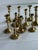 Ten vintage brass candlesticks/candleholders, 3 marked Baldwin, the others are unmarked. Make a statement with a beautiful...