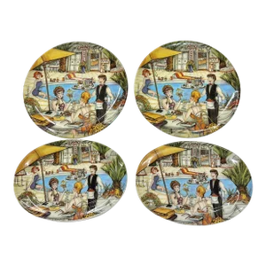 Italian Casino Cannes Plates - Set of 4