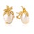 18k Earrings with two free form silver white South Sea pearls measuring 30x22x17mm and 330 round diamonds weighing...