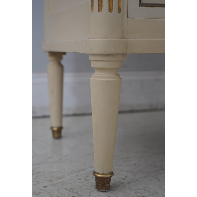 French Louis XVI Style Marble Top Painted Finish Semainier Lingerie Chest For Sale In Philadelphia - Image 6 of 12