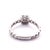 14k 0.125ct Cube Link Design Dainty 14k White Gold Diamond Ring Size 6.5 For Sale In New York - Image 6 of 6