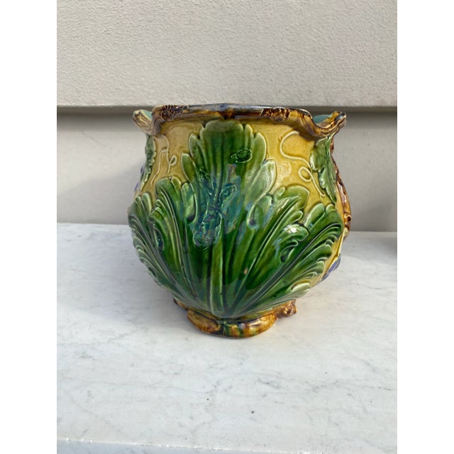 French Majolica Grapes Jardinière, Circa 1880 For Sale In Austin - Image 6 of 7