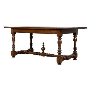 Late 19th Century French Louis XIV Style Oak Dining Table For Sale