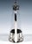 Art Nouveau glass carafe with exquisite silver mount: Glass carafe made of conical clear glass on a round base, with a...